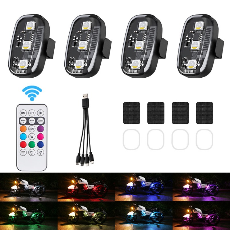 Drone Led Light - Дрессировочные RGB LED-фонари для мотоцикла с
